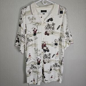 Knights Sportswear Golfing Santa Polo Christmas Summer Short Sleeve Top XL